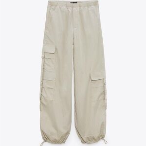 Nylon Blend Parachute Pants